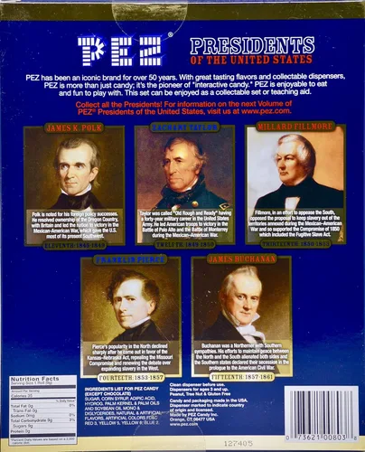 Vista 2 de PEZ Candy Presidentes de los Estados Unidos Dispensers: Volumen 3 - 1845-1861