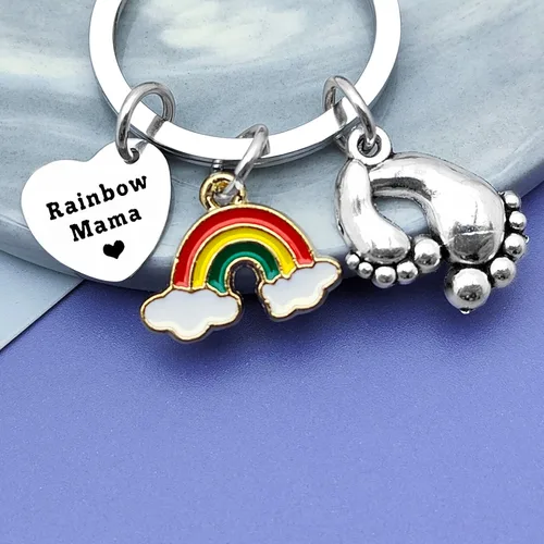 Vista 6 de Llavero inspirador para el día de la madre para la nueva mamá, regalo para mamá primeriza, regalo para mamá primeriza, joyería para cumpleaños