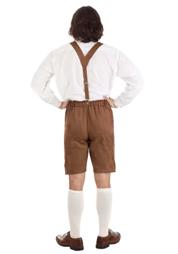Vista 2 de Disfraz de Lederhosen Marrón para Oktoberfest Hombre Multicolor