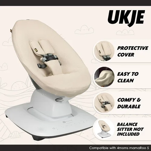 Vista 2 de Ukje Funda protectora para columpio compatible con 4moms o MamaRoo 5, columpio de bebé multimovimiento, forro de columpio para bebé, funda