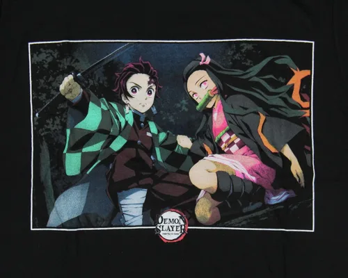 Vista 2 de Demon Slayer Kamado Siblings Box - Camiseta con estampado gráfico de anime para hombre