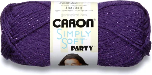 Vista 21 de Caron Simply Soft Paints Hilo (4) Grosor Mediano Worsted 100% Acrílico - 5oz - Oceana - Lavado y Secado a Máquina