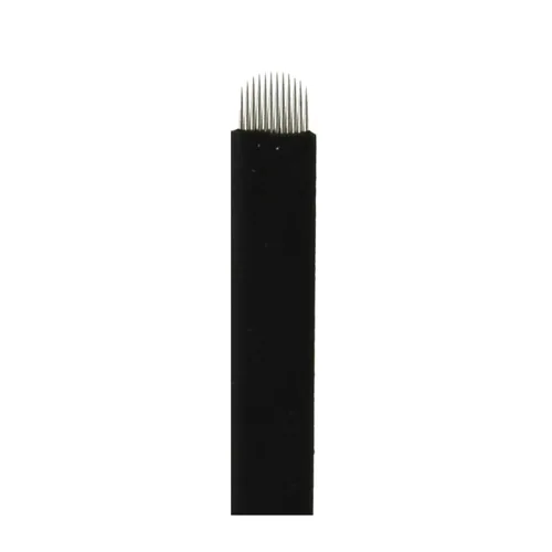 Vista 10 de Nano 0.007 in Microblading Agujas Piercing Tatuaje Aguja Microblade para Maquillaje Permanente Microblading (Diámetro 0.007 in, 12Flat)