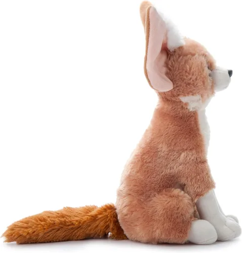 Vista 7 de The Petting Zoo Fennec Fox - Animal de peluche, regalos para niños, animales salvajes del zoológico Onez, juguete de peluche de zorro Fennec de 12