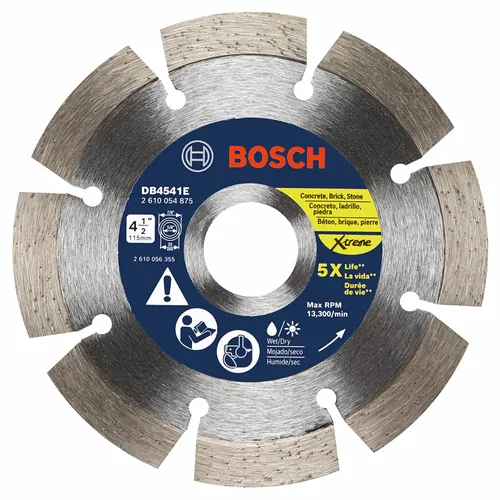 Vista 18 de Bosch DB441C Hoja de diamante de borde segmentado premium de 4 pulgadas para cortes ásperos universales