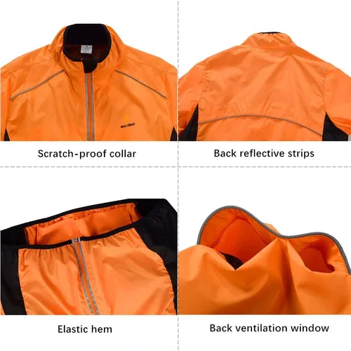 Vista 4 de Chaqueta de ciclismo, chaleco de jersey, chaqueta cortavientos, ropa deportiva al aire libre