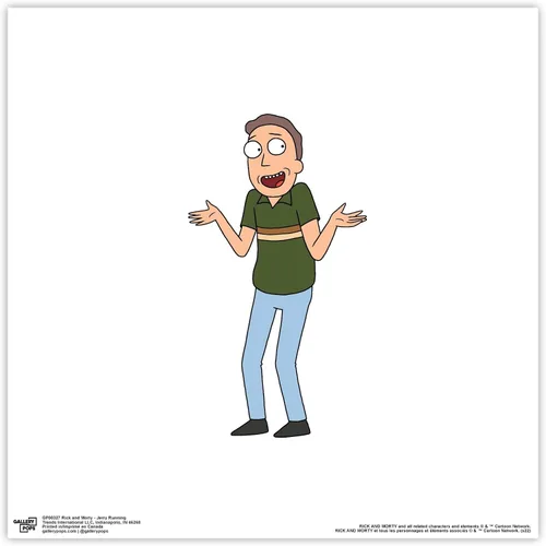 Vista 8 de Trends International Gallery Pops Cartoon Network Rick and Morty - Póster de pared de Jerry, 12 x 12 pulgadas, versión enmarcada en negro Versión