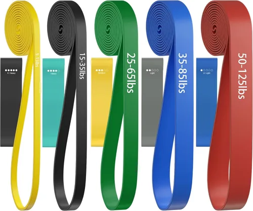 Vista 12 de Resistance Bands, Pull Up Assist Bands - Workout Bands, Eexercise Bands, Long Resistance Bands Set for Working Out, Fitness, Training, Physical