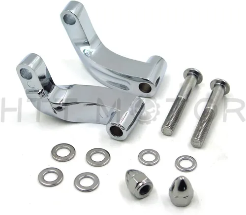 Vista 7 de MT387-BK Adaptador de Montaje de Espejos Negros Compatible con H-D Heritage Flstc Fxcwc Super Glide Fxdc Wide