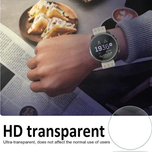 Vista 5 de Lamshaw Bravo XL - Protector de pantalla para reloj inteligente, [3 unidades] Película protectora de pantalla de vidrio templado 9H compatible