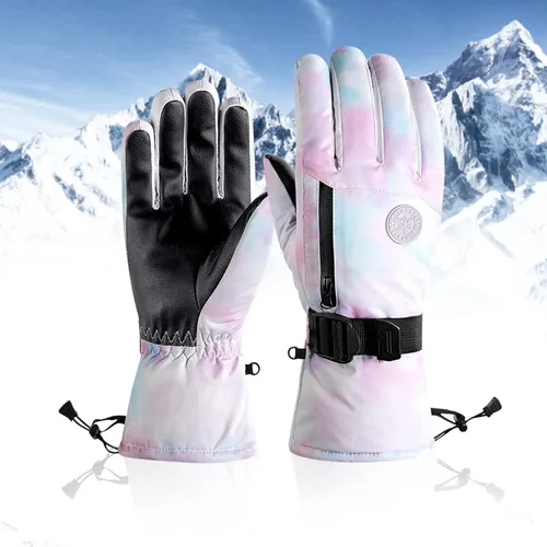 Vista 2 de ZJRXM Guantes de esquí para hombres y mujeres guantes de nieve Thinsulate guantes de nieve cálidos para invierno guantes de snowboard para clima frío
