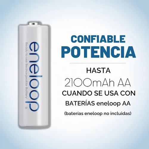 Vista 5 de Eneloop Panasonic BQ-BS2E4SA - Adaptadores de batería de tamaño C para uso con pilas AA recargables Ni-MH, paquete de 4