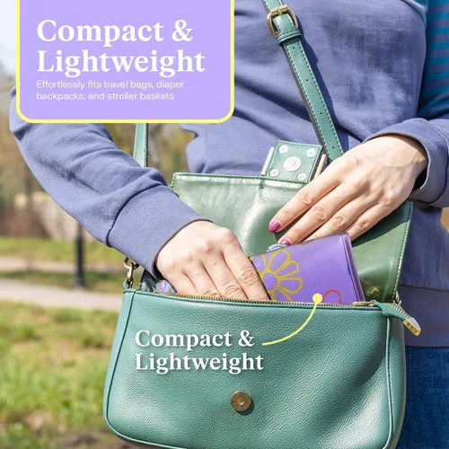 Vista 4 de Freestyle Cambiador de pañales portátil Cambiador de bebé plegable e impermeable con elegante bolsa de toallitas húmedas Cambiador de viaje
