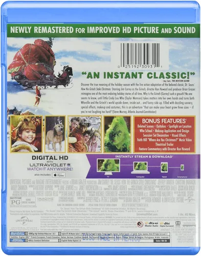 Vista 2 de Dr. Seuss' How The Grinch Stole Christmas - Grinchmas Edition Blu-ray + Digital HD + Sing Fandango Cash