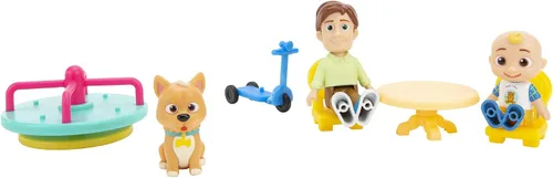 Vista 3 de Deluxe Pop n' Play House de CoComelon - Casita plegable con JJ, el papá de JJ, Bingo el cachorro y accesorios para la casita - Juguetes para niños