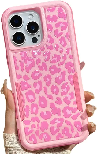 Vista 8 de Funda para iPhone 11 con Estampado de Leopardo Guepardo Rosa, Resistente de Servicio Pesado Robusto Protección Completa del Cuerpo Resistente a