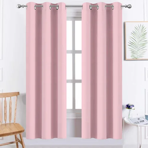 Vista 120 de Yakamok Cortinas opacas para dormitorio, aislamiento térmico, cortinas de oscurecimiento de habitación para sala de estar, juego de 2 paneles