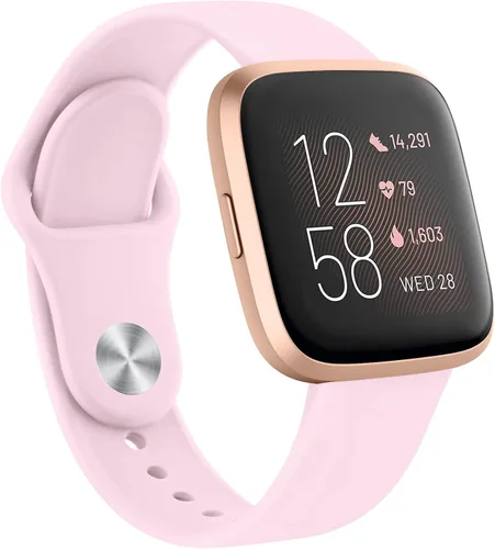Vista 16 de AK Correas de silicona compatibles con Fitbit Versa 2, correas clásicas suaves de repuesto para reloj inteligente Fitbit Versa (azul abismo)