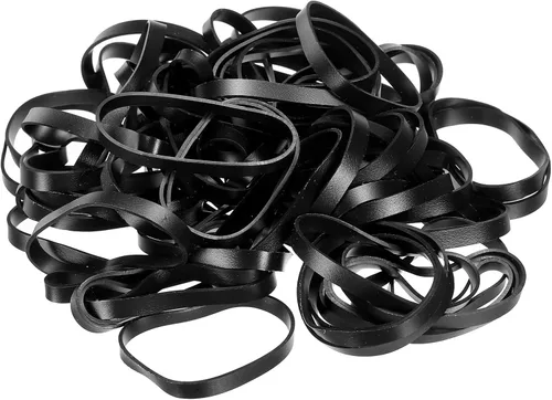 Vista 16 de PATIKIL Bandas de goma de silicona, 200 piezas antideslizantes de 0.9 pulgadas, color negro plano para envolver cables, envolturas de bolsas, arte