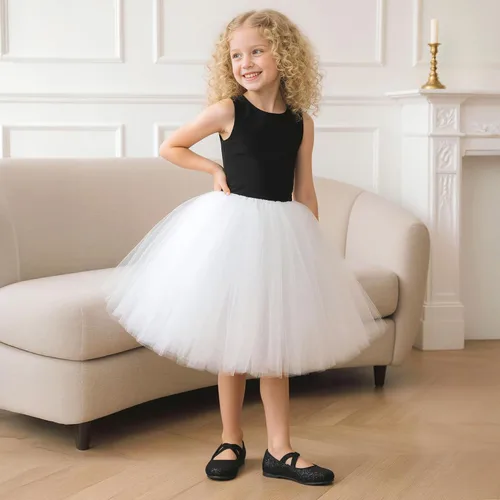 Vista 2 de Dream Pairs Girls Ballerina Dress Shoes Mary Jane Flats Negro