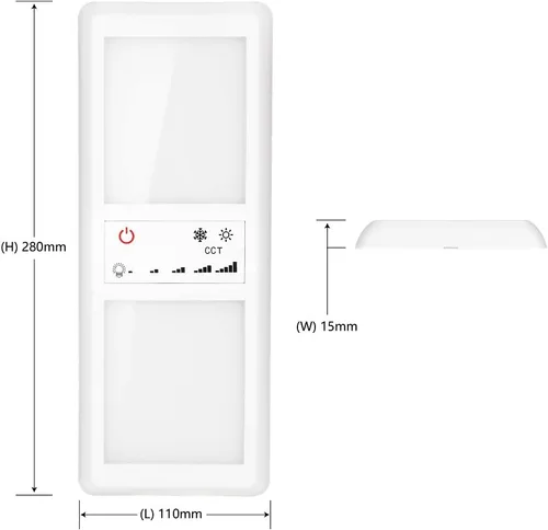 Vista 6 de Luces interiores de doble LED para autocaravana, 12 V CC con interruptor de pantalla táctil de iluminación de 5 modelos, repuesto interior de 24 V