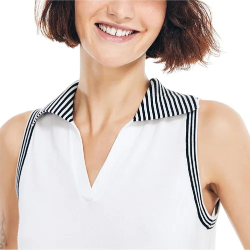 Vista 3 de Nautica Suéter tipo polo de ajuste clásico para mujer