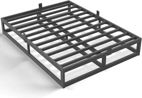 Vista 18 de Bilily Base de cama individual de 18 pulgadas con soporte de listones de acero, plataforma de metal resistente, base de colchón