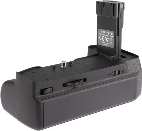 Vista 3 de Empuñadura de batería vertical para BMPCC 4K 6K Blackmagic Pocket Cinema Camera, soporte de batería para batería 3X LP-E6