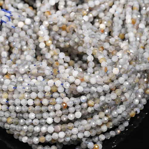 Vista 73 de 180 piezas 2mm Cuentas de piedras preciosas de turquesa africana natural facetada redonda suelta para hacer joyas
