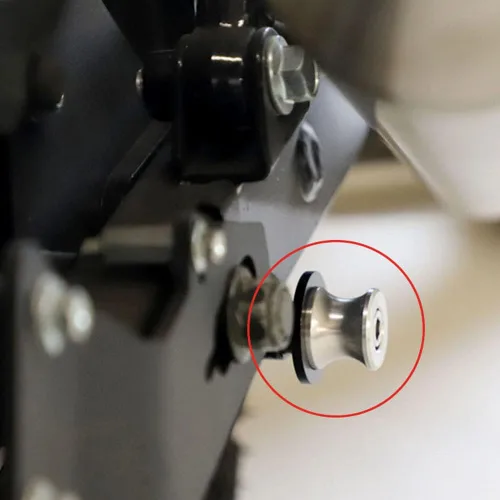 Vista 5 de Par de tornillos de soporte de basculante de 0.394 in CNC para motocicleta, carretes deslizadores para Ninja ZX-6R ZX600 1998-2011 ZX6R Z1000