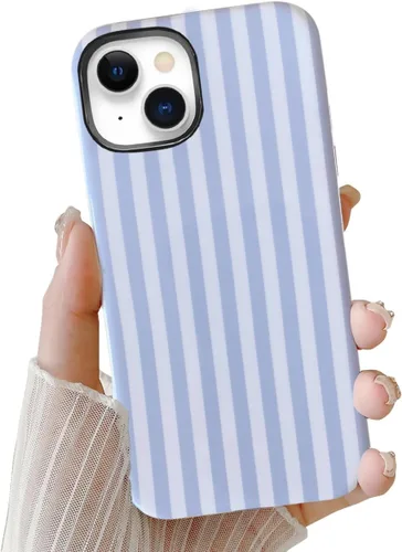 Vista 10 de Compatible con iPhone SE /8/7, diseño de patrón estético a rayas, resistente a los arañazos, funda protectora híbrida de 2 capas a prueba de golpes