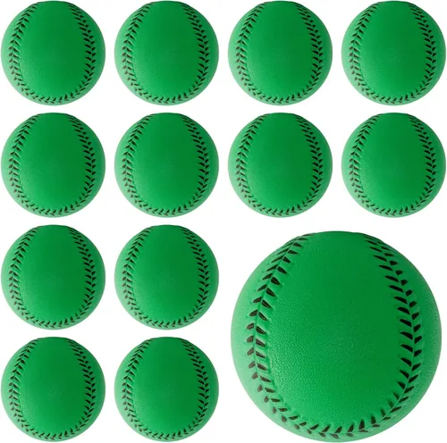 Vista 7 de GKK Pelotas de béisbol de espuma, paquete de 12 pelotas de béisbol suaves para jóvenes y adolescentes, pelotas de entrenamiento de espuma