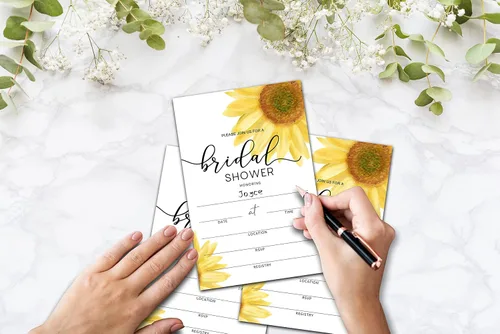 Vista 3 de Tarjetas de invitación para despedida de soltera con sobres, 4 x 6 pulgadas, multicolor, 25