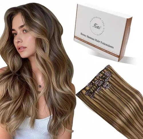 Vista 112 de Hetto . Extensiones de cabello humano rizado con clip, color #1 negro azabache, extensiones de cabello humano ondulado natural para cabeza completa