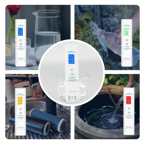 Vista 4 de Probador digital de agua 6 en 1 para agua potable, probador portátil de calidad de agua para TOC, COD, EC, UV275, temperatura, medidor TDS Medidor