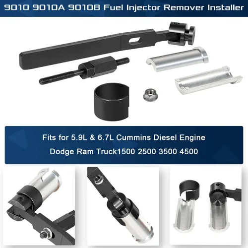 Vista 5 de 9010 Removedor de inyector de combustible Puller Compatible con motor diesel Cummins de 5.9L y 6.7L/Camión Dodge Ram 1500 2500 3500 4500 # 9010A