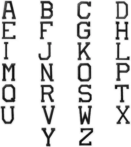 Vista 10 de Locomo - Parche para planchar con letras individuales del alfabeto, parche bordado de la A a la Z, insignia de nombre, adorno de apliques