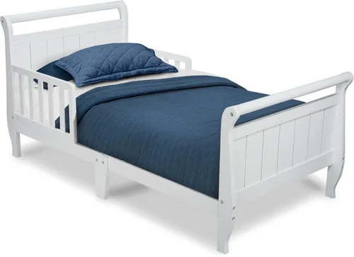 Vista 8 de Delta Children - Cama de madera estilo carruaje para niños pequeños, color gris