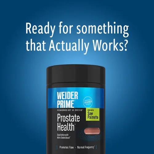 Vista 7 de Weider Prime Salud de la próstata para hombres, Saw Palmetto, acción dual con N.O. Boost, promueve el flujo y la frecuencia normal, 60 cápsulas