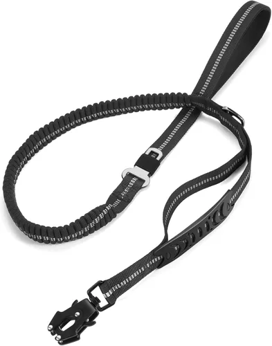 Vista 10 de TINMARDA Correa de perro resistente con 2 asas acolchadas y clip de metal avanzado fácil de usar, correas de perro de 4 a 6 pies que absorben golpes