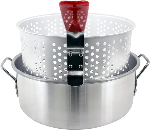 Vista 5 de Chard FBA12, olla de aluminio con cesta coladora, 10.5 cuartos de galón