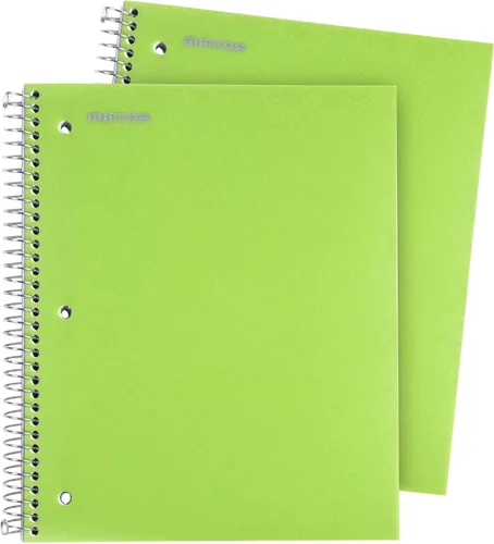 Vista 15 de Mintra Office Cuaderno con espiral duradero, 3 materias, azul pervinca (Arctic Ice), amarillo claro (Sun Yellow) y rosado claro (Spring Pink)