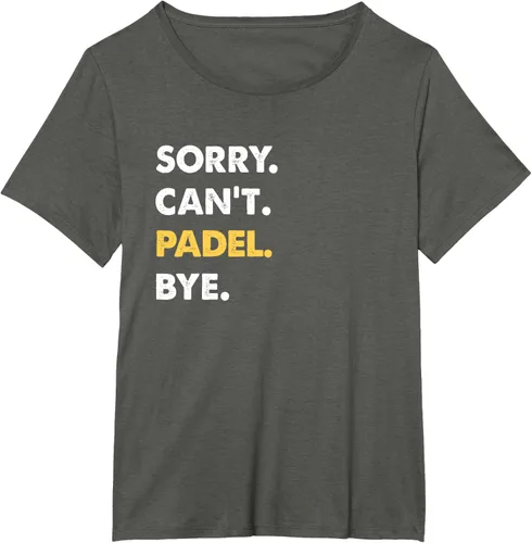 Vista 63 de Sorry Can't Padel Bye Funny Camiseta de Padel, Negro