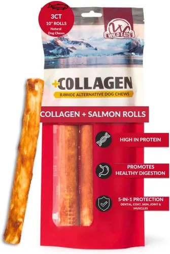 Vista 22 de Wild Eats Palitos de Colágeno de Pato Real Retriever para Perros, (15 Unidades) - Golosina Masticable para Perros de Larga Duración, Sin Cuero