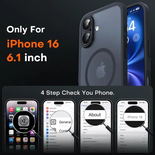 Vista 760 de TOCOL Funda para iPhone 11, compatible con Magsafe, protección completa de cámara, imanes integrados, protección contra caídas, funda translúcida
