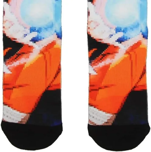 Vista 4 de Calcetines sublimados de Naruto Part II Shippuden Pixel Character All Over, Multi colorido