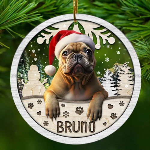 Vista 15 de Adorno personalizado de gato negro para regalo de Navidad de 2.90 x 2.90 pulgadas, acrílico personalizado con nombre de mascota, árbol para colgar