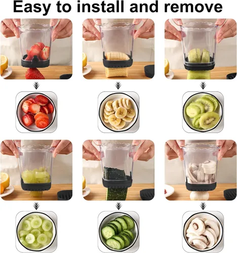 Vista 6 de Cortador de fresas: taza de rebanadora de frutas, cortador de velocidad de ensalada de verduras para fresas, huevo, plátano, champiñones, pepino