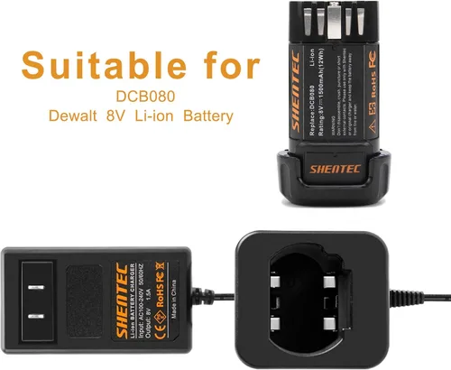 Vista 5 de Shentec Cargador de 8V compatible con DEWALT DCB080