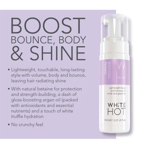 Vista 2 de Mousse para el cabello de White Hot Infinity Mousse 5.1 fl oz